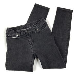 Billiam | Black Denim Mid-Rise Skinny Jeans 25